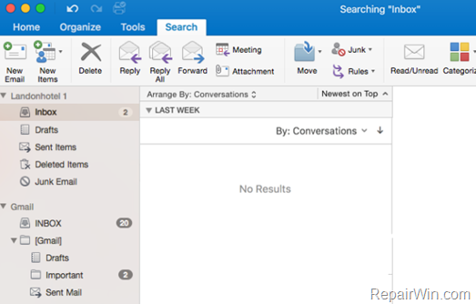 Outlook 2016 inbox not updating